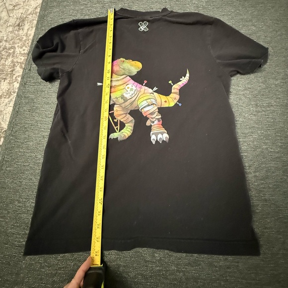 Rexy the dinosaur Black T-Shirt with Colorful Logo adult M/L - Picture 9 of 10